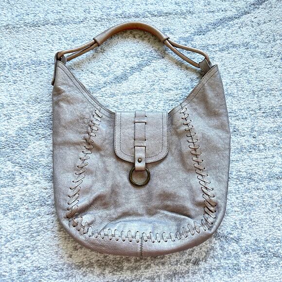 Stuart Weitzman Leather Medium Hobo Shoulder Bag - Picture 1 of 7
